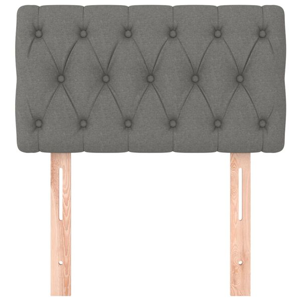 vidaXL voodipeats, tumehall, 80x7x78/88 cm, kangas