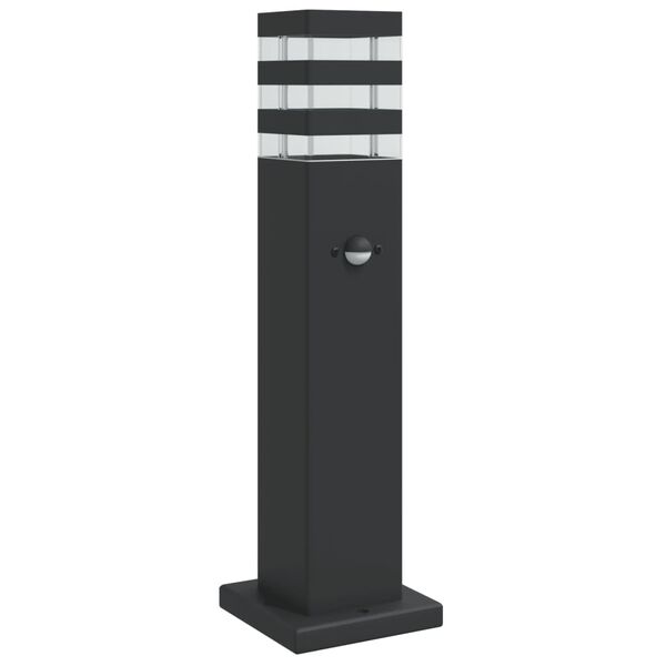 vidaXL anduriga aia lambipost, must, 50 cm, alumiinium