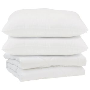 vidaXL Suletekk padjaga 3 pcs Valge Mikrofiiber