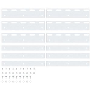 vidaXL ühendusplaadid 6 tk, hõbedane, 20 cm, roostevaba teras