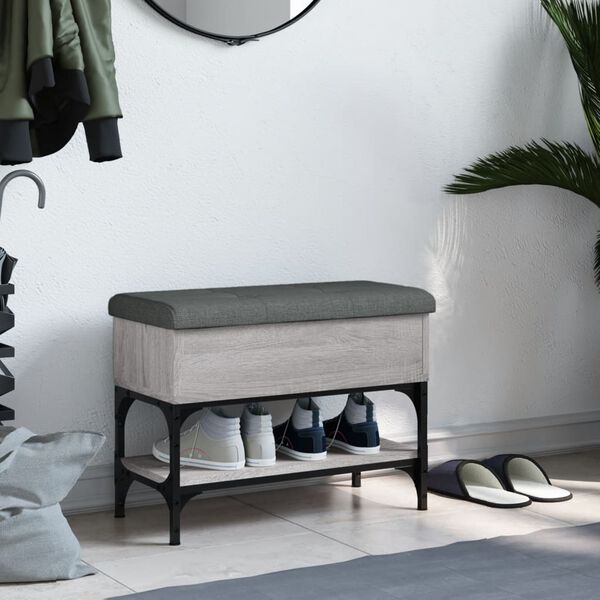 vidaXL jalatsipink, hall Sonoma tamm, 62 x 32 x 45 cm, tehispuit