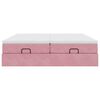 vidaXL Ottomani voodiraam madratsitega, roosa, 180x200 cm, samet