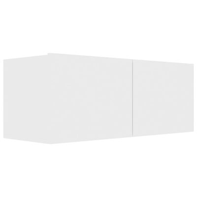 vidaXL 5-osaline telerikappide komplekt, valge, puitlaastplaat