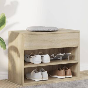 vidaXL jalatsipink, Sonoma tamm, 60 x 30 x 45 cm, tehispuit