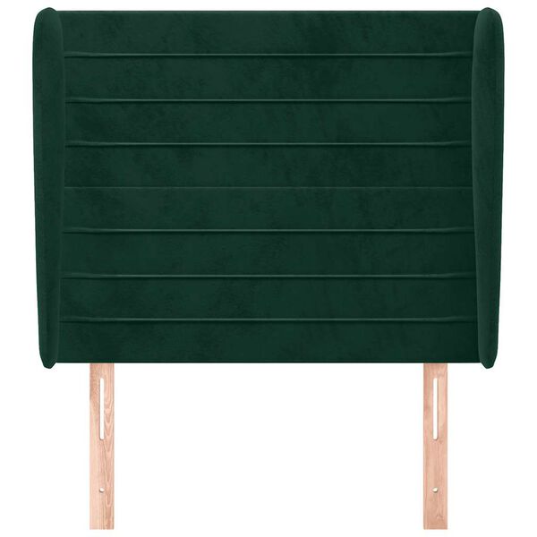 vidaXL voodipeats servadega, tumeroheline, 83x23x118/88 cm, samet