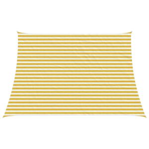 vidaXL P&auml;ikesetelgi sail Kollane ja Valge 4 / 5 x 3 m HDPE