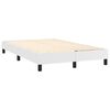 vidaXL kontinentaalvoodi madratsiga, LED, valge, 120x200 cm, kunstnahk