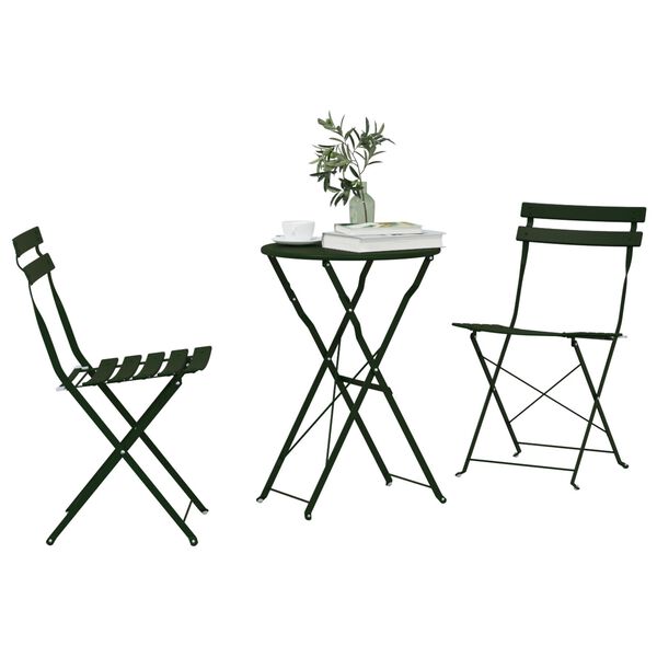 vidaXL Kokkupandav Bistroo Komplekt 3 pcs Mets Teras