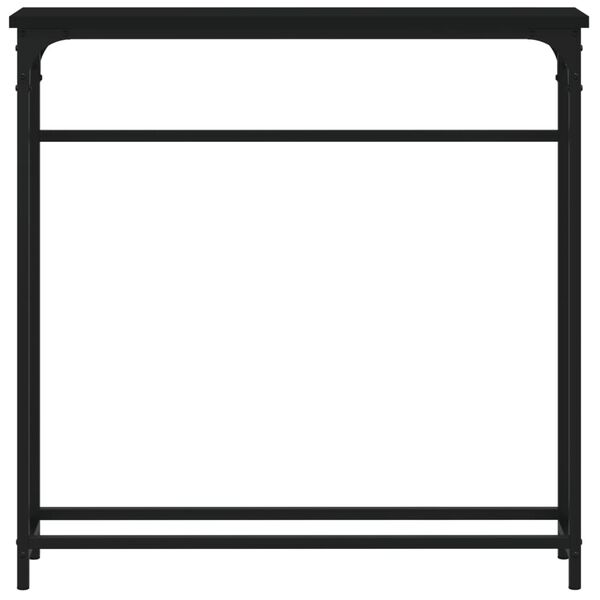 vidaXL konsoollaud, must, 75 x 19,5 x 75 cm, tehispuit