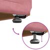 vidaXL Jalgtool Roosa 61 x 41 x 40 cm Samet ja T&ouml;&ouml;deldud Puit