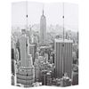 vidaXL kokkupandav sirm 160 x 170 cm, New York, must valge