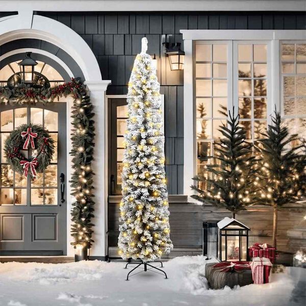 vidaXL Tehisj&otilde;ulupuu Roheline 210 cm PVC, teras ja plastik