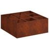 vidaXL Aia istutuspot Rooste 100 x 100 x 50 cm Ilmastikukindel teras