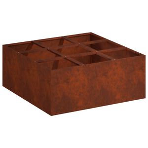 vidaXL Aia istutuspot Rooste 100 x 100 x 50 cm Ilmastikukindel teras