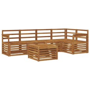 vidaXL Nurgadiivanikomplekt 6 pcs Neutraalne Tugev akatsiapuu