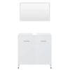 vidaXL vannitoamööbli komplekt, valge, tehispuit