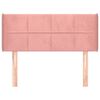 vidaXL voodipeats servadega, roosa, 83x16x78/88 cm, samet