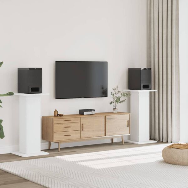 vidaXL k&otilde;larialused 2 tk, valge, 30x30x95 cm, tehispuit