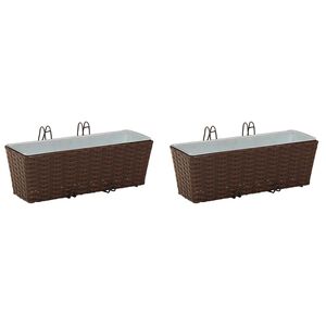 vidaXL Piire 2 pcs 50 x 17 x 17 cm Metall