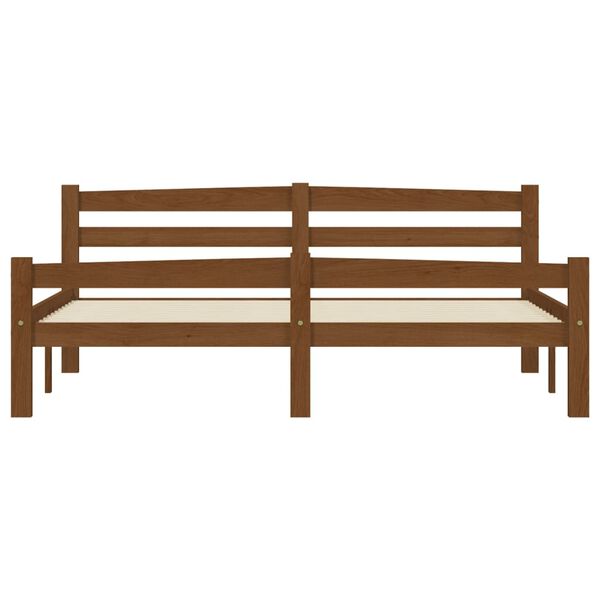 vidaXL voodiraam, meekarva, m&auml;nnipuit, 160 x 200 cm