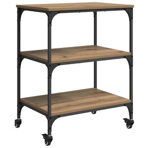 vidaXL K&ouml;&ouml;gik&auml;ru K&auml;sit&ouml;&ouml;puu 60 x 41 x 76 cm Tehispuit