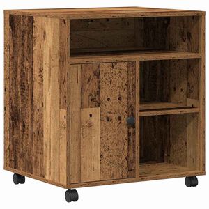 vidaXL Printeri alus Vana puit 60 x 50 x 67 cm Tehispuit