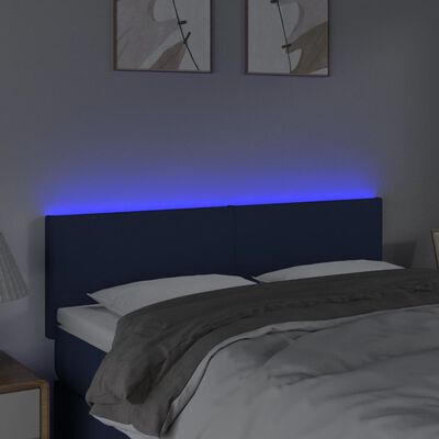 vidaXL LED-voodipeats, kreemjas, 144x5x78/88 cm, kangas