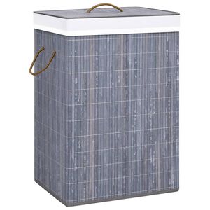 vidaXL bambusest pesukorv 2 sektsiooniga, hall 72 l
