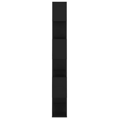 vidaXL raamaturiiul/ruumijagaja, must, 80x24x186 cm, puitlaastplaat