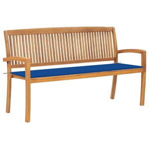 vidaXL virnastatav aiapink padjaga, 159 cm, toekas tiikpuu