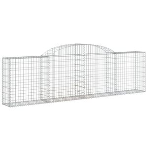 vidaXL kaarekujuline gabioonkorv, 300x30x80/100 cm, tsingitud raud