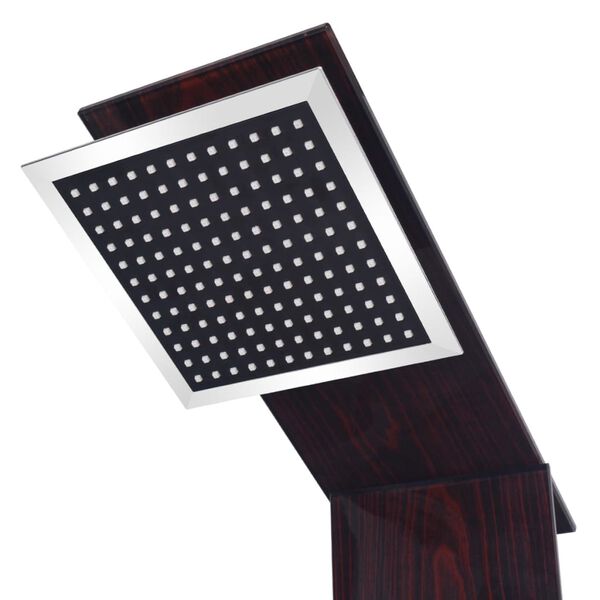 vidaXLi dušipaneeli süsteem, klaasist, pruun