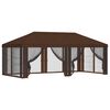 vidaXL Gazebo katte k&uuml;lgseinadega 6 x 3 m Pruun Pol&uuml;ester 190