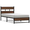 vidaXL Metallist voodiraam ilma madratsita Pruun tamm 100x190 cm