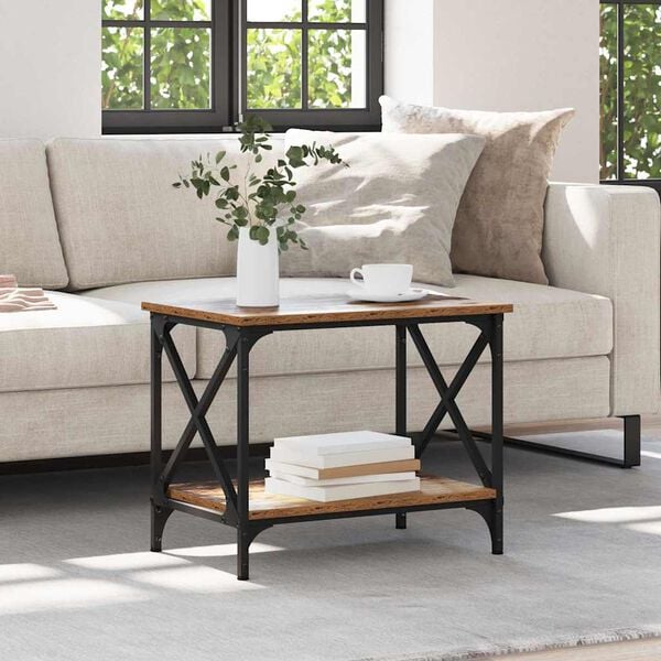 vidaXL Külglaud Vana puit 55 x 38 x 45 cm Tehispuit