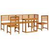 vidaXL Aia Bistroo Komplekt 6 pcs Pruun Tugev akatsiapuu