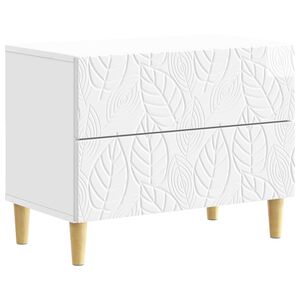 vidaXL &Ouml;&ouml;kapp K&otilde;rgl&auml;ikega valge 62 x 34,5 x 48 cm Tehispuit