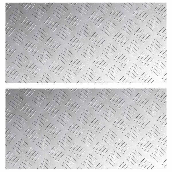 vidaXL Astme katte Ristk&uuml;lik 2 pcs H&otilde;bedane 60 x 30 cm Alumiinium