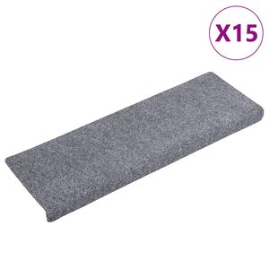 vidaXL trepimatid, isekleepuvad, 15 tk, 65 x 21 x 4 cm, helehall, ristk&uuml;likukujuline serv
