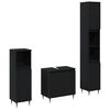 vidaXL Vannitoamööbli komplekt uksega 3 pcs Must tamm 30 x 30 x 190 cm