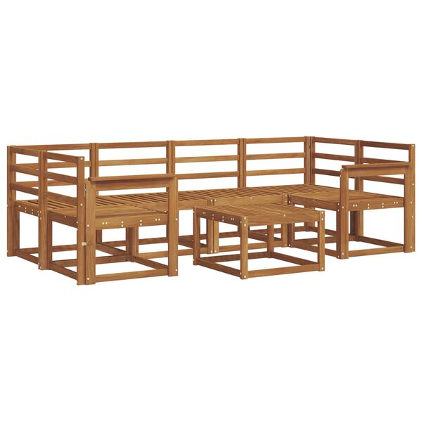 vidaXL V&auml;li diivanikomplekt 7 pcs Neutraalne Tugev akatsiapuu