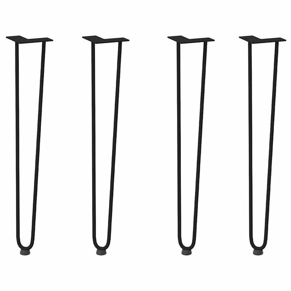 vidaXL konsoollaua juuksenõeljalad 4 tk, mustad, 72 cm, täisteras