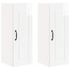 vidaXL Seinekapp PORTO 2 pcs Kergelt l&auml;ikiv valge 30 x 31 x 80 cm