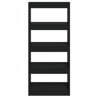 vidaXL raamaturiiul/ruumijagaja, must, 60x30x135 cm, tehispuit