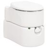 vidaXL integreeritav matkatualett, valge, 24+17 l, HDPE ja teras