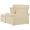 vidaXL Chaise lounge p&ouml;&ouml;ratud &auml;&auml;rega cream 91 x 157 x 91 cm kangas