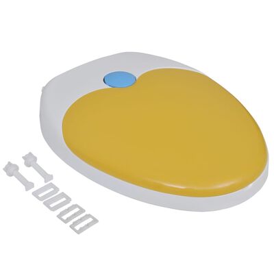 vidaXL valge/kollane vaikselt sulguv prill-laud täiskasvanud/lapsed