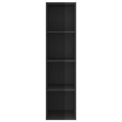 vidaXL seina TV-kapp, kõrgläikega must, 37x37x142,5 cm, puitlaastplaat