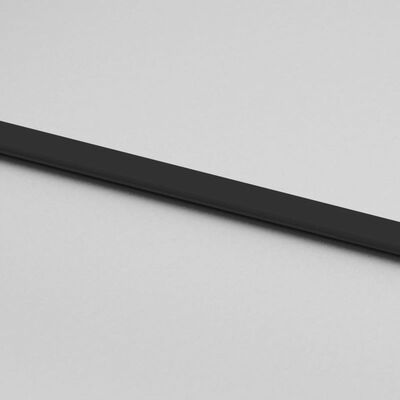vidaXL liuguks, must, 102,5 x 205 cm, karastatud klaas ja alumiinium
