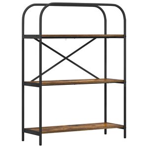 vidaXL Raamatukapp 3 tasandit 80 x 30 x 109 cm Tehispuit